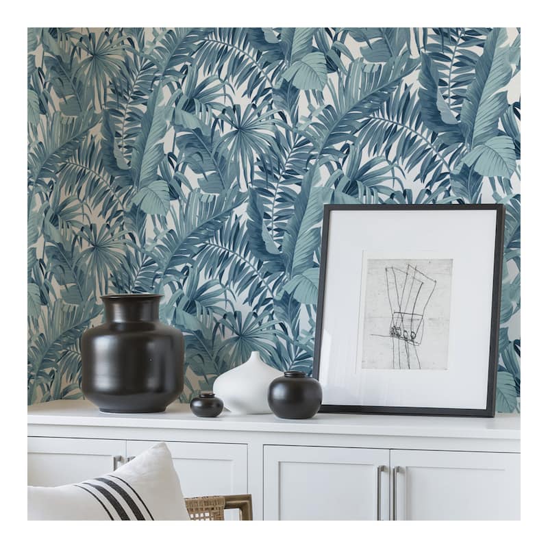 NuWallpaper Blue Maui Peel & Stick Wallpaper - 216in x 20.5in x 0.025in