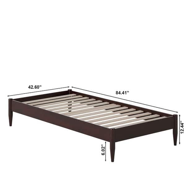 dimension image slide 17 of 20, AFI Pasadena Basic Platform Bed Frame