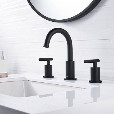 FORIOUS Widespread Bathroom Faucet with Drain Assembly