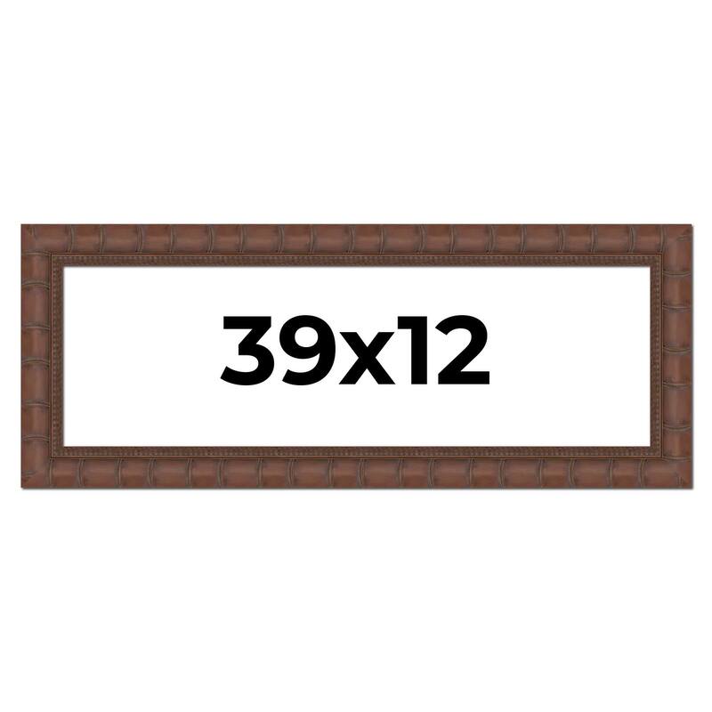 39x12 Frame Pewter Solid Wood Picture Frame Width 1.625 Inches | Interior Frame Depth 0.6875 Inches