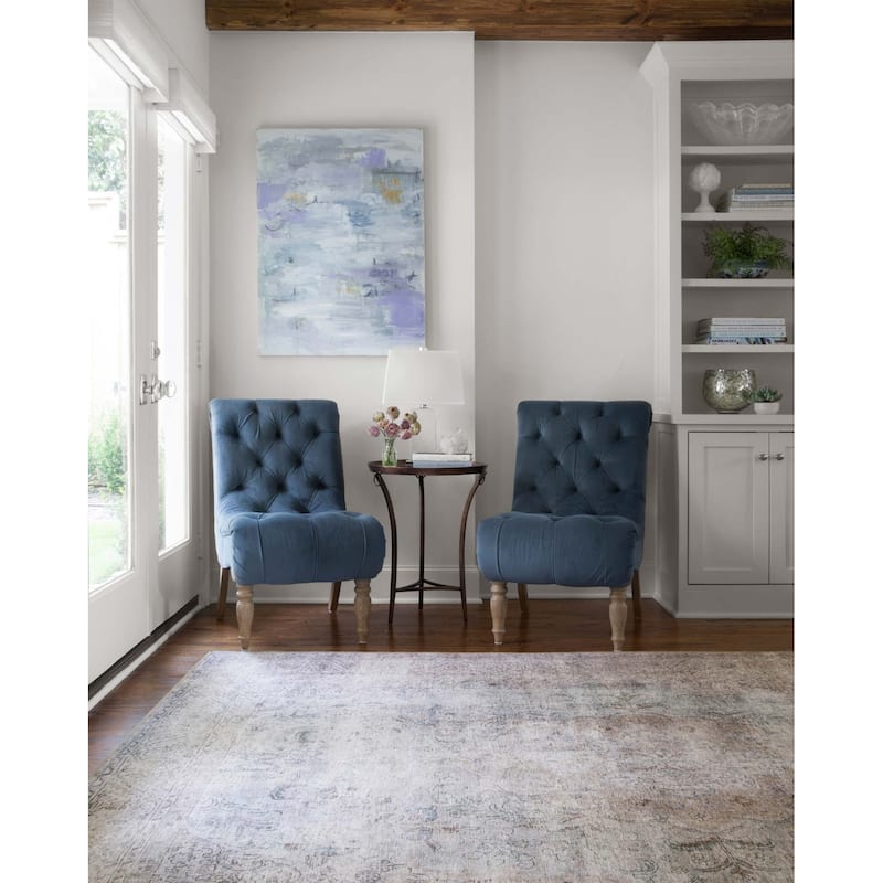 Alexander Home Tremezzina Printed Medallion Shabby Chic Distressed Rug
