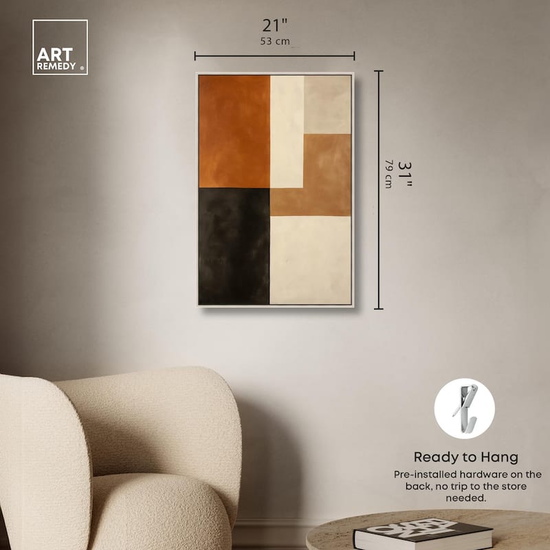 Tonal Grid II Canvas by Art Remedy
