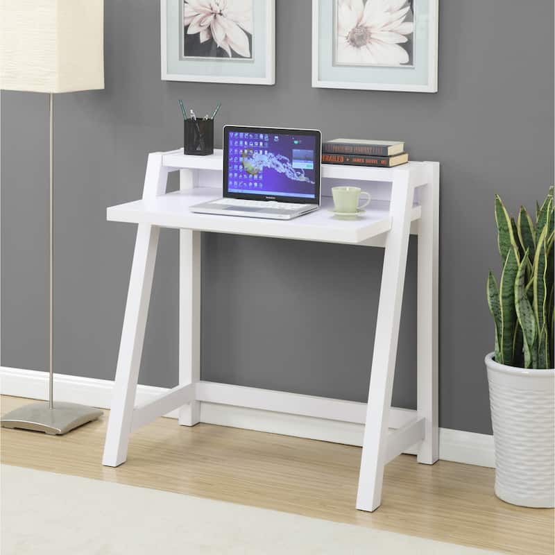 Convenience Concepts Newport Lilly 2 Tier Desk - White
