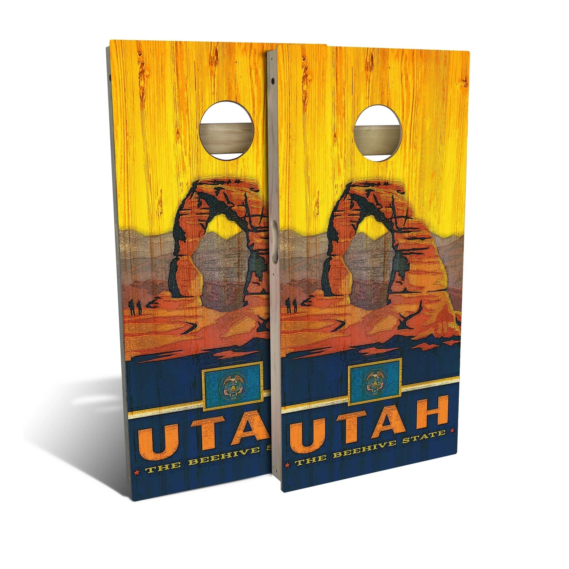 Utah State Pride Outdoor Cornhole Board Set