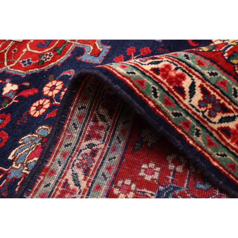 ECARPETGALLERY Hand-knotted Kayseri Dark Navy Wool Rug - 6'8 x 9'6