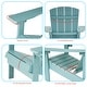 preview thumbnail 31 of 102, BONOSUKI Patio Adirondack Chair w/Cupholder,Weather Resistant-Set of 4