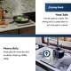 preview thumbnail 9 of 14, Karran QUWS-880 Undermount 32-1/2 in. Double Equal 50/50 Bowl Workstation Kitchen Sink