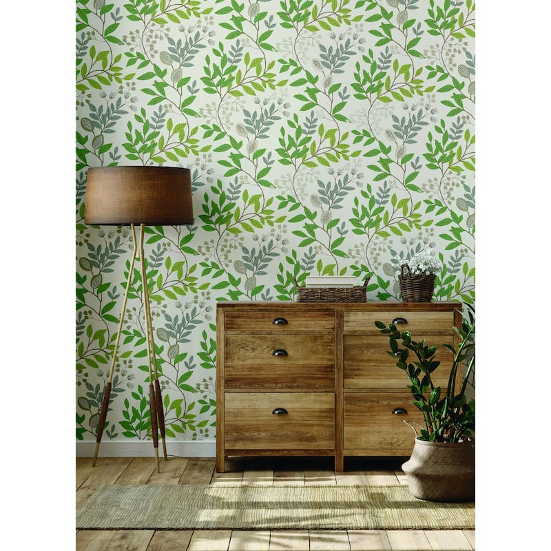 Montmorency Vinyl Eden Retreat Wallpaper 27 in x 27 ft = 60.75 sq ft