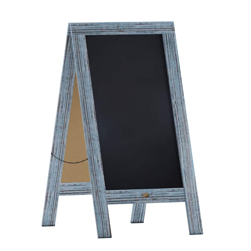 Wood A-Frame Magnetic Chalkboard Set-Markers, Stencils, and Magnets
