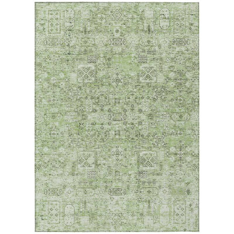 Machine Washable Indoor/ Outdoor Chantille Vintage Traditional Rug