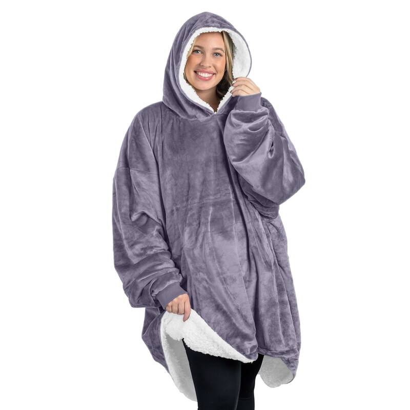 Bare Homey B-Cozy Oversized Sherpa Wearable Blanket