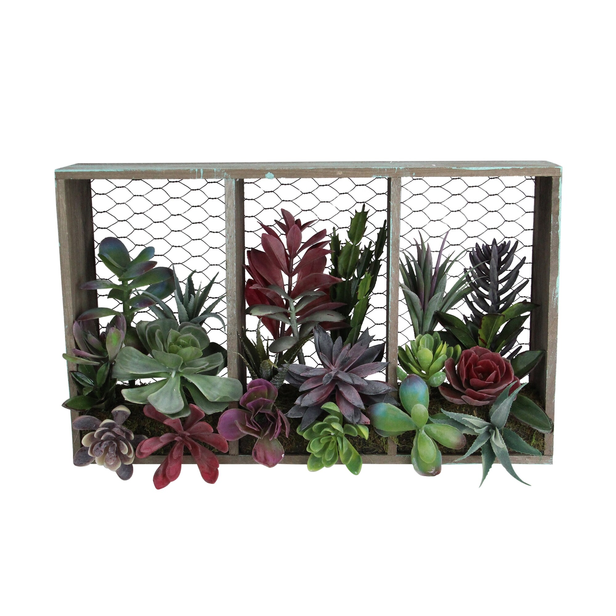 Shop 16 Purple And Green Artificial Mixed Succulent Arrangement