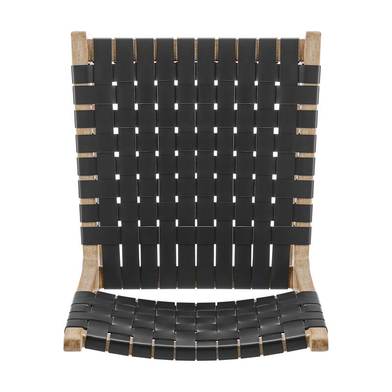 NPD Furniture Marco Faux Leather Dining Side Chair Drift Wood Frame (Set of 2)