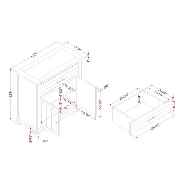 Cruize Transitional Antique White 32-inch Wood 2-Shelf Hallway Cabinet by Furniture of America