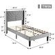 preview thumbnail 23 of 27, Javlergo Set of 2 Twin Size Adjustable Headboard Kids Platform Bed Frame 8 Inch Underbed Storage No Box Spring Needed Bed Frame