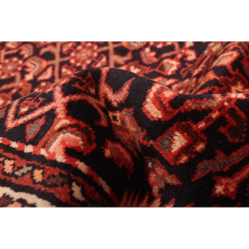 ECARPETGALLERY Hand-knotted Andelz Black, Red Wool Rug - 3'5 x 10'9