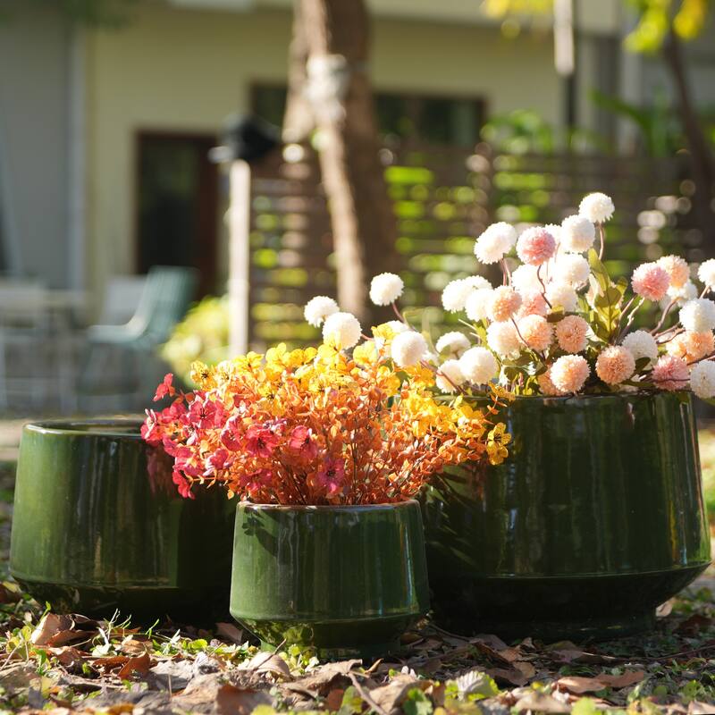 Ceramic Planter Pot for arranging Monstera Fiddle-Leaf Fig, Drainage