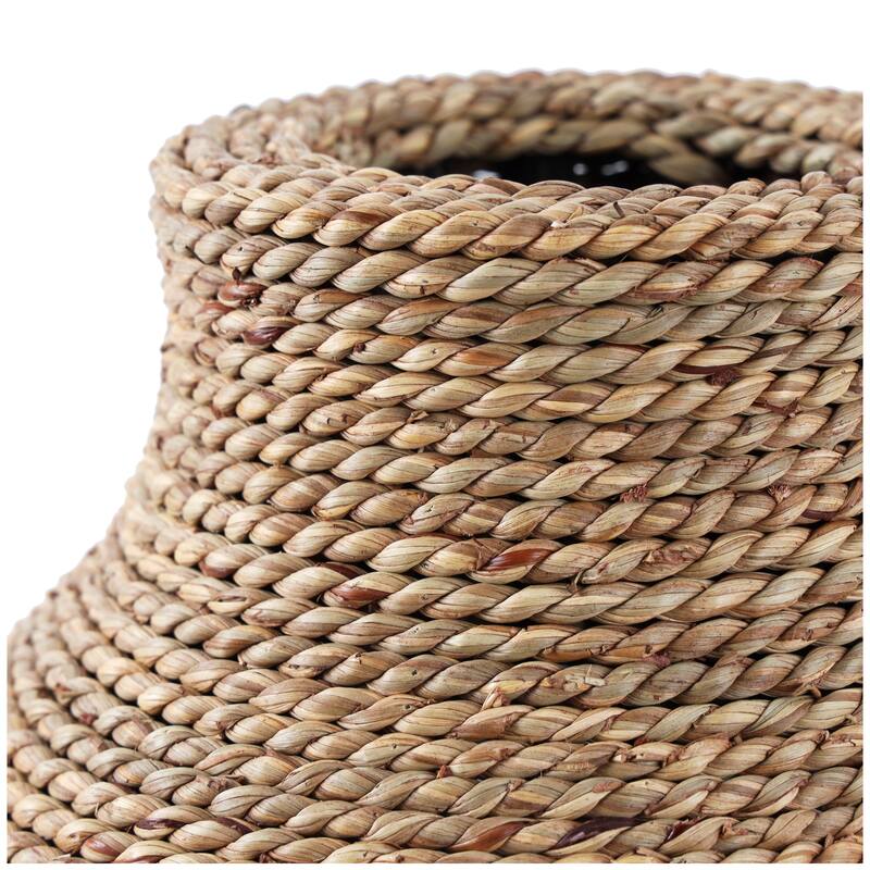 Brown Seagrass Handmade Wrapped Decorative Vase