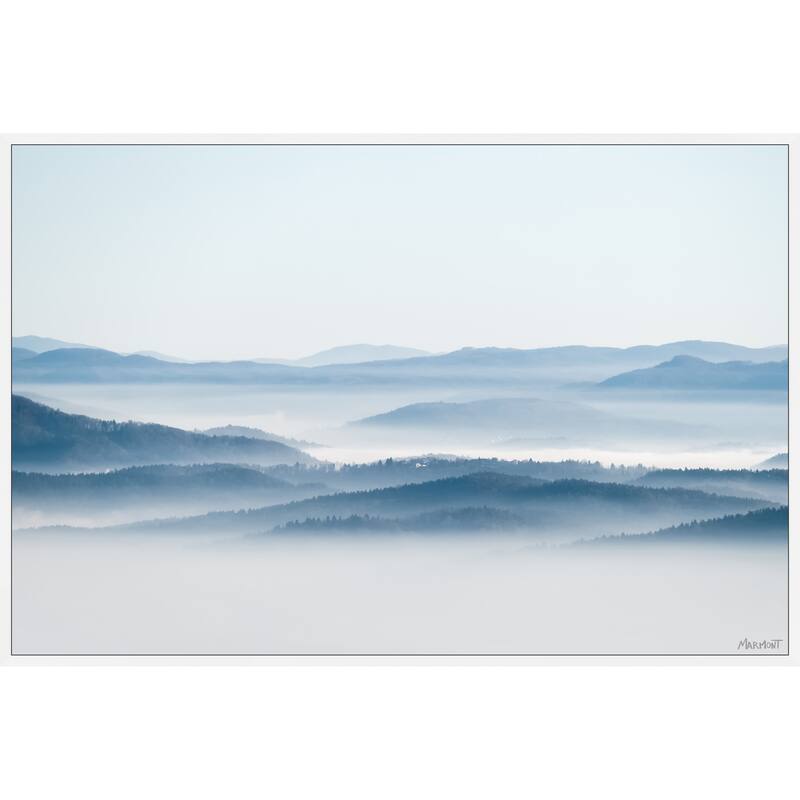 Misty Mountains Floater Framed Print on Canvas