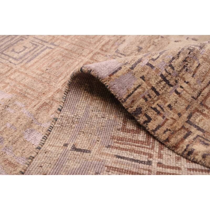 ECARPETGALLERY Hand-knotted Legacy Brown Silk, Wool Rug - 5'6 x 7'11