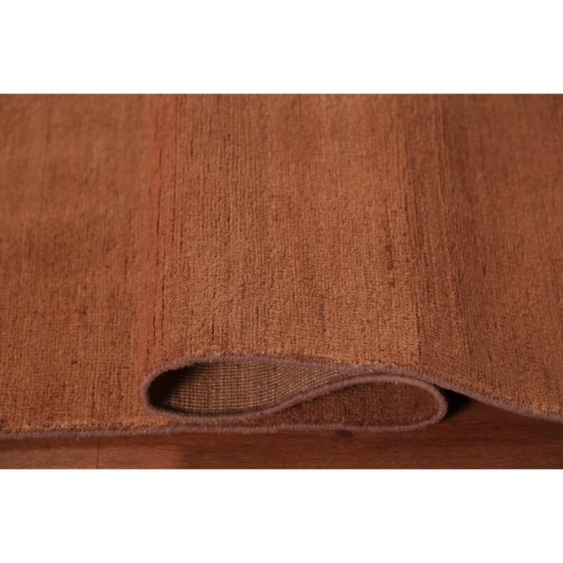 Gabbeh Modern Area Rug Handmade Oriental Orange Tribal Wool Carpet - 4'11" x 6'6"