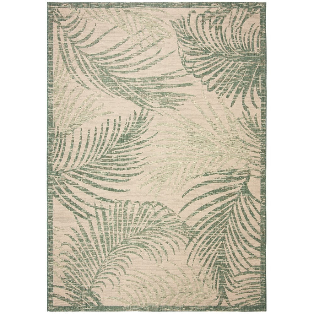 SAFAVIEH Courtyard Nott Tropical Indoor/ Outdoor Waterproof Patio Backyard Rug