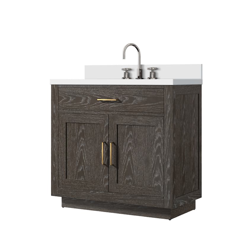 Abbey Bath Vanity with Quartz Top, Sink and Faucet