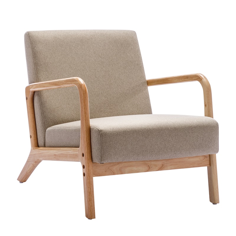 Lounge Accent Chair with Solid Wood Frame