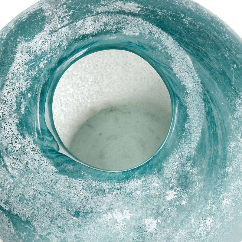 Elk Home Haweswater Frosted Turquoise Glass 8 Inch Wide Vase