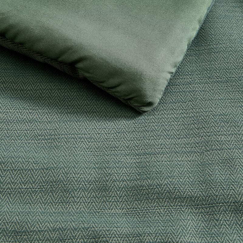 Nautica Herringbone Chenille Green Comforter Set