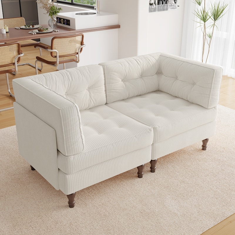 Madison Oversized Upholstered Corduroy Modular Sectional Sofa