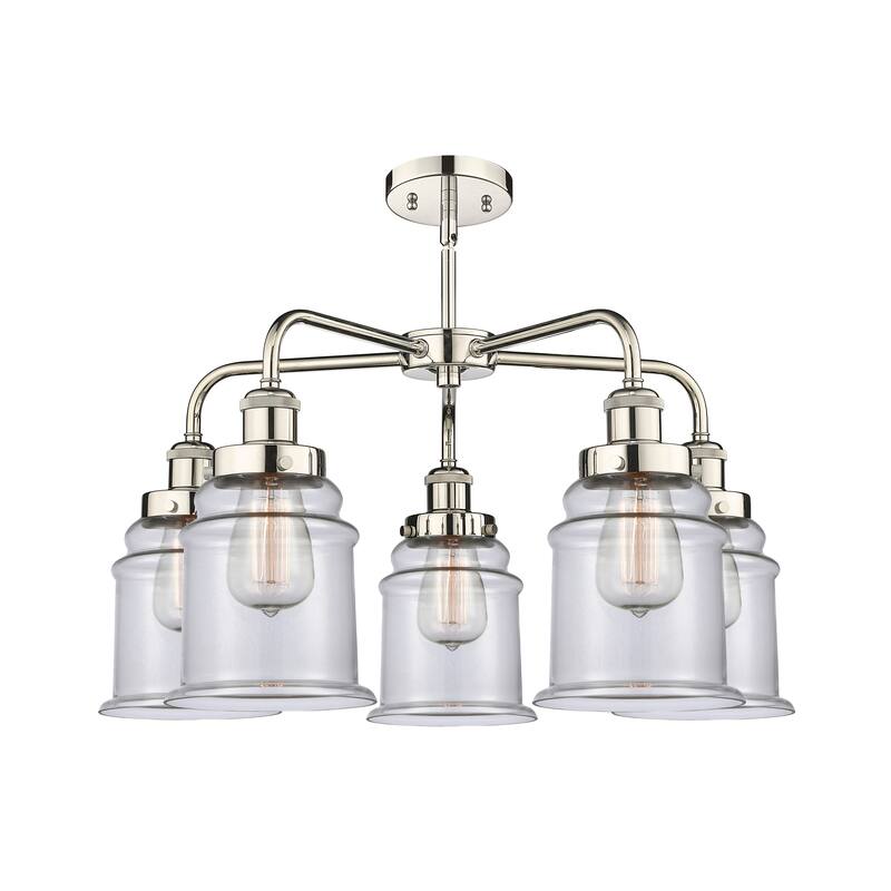 Innovations Lighting Canton - 5 Light 24" Stem Hung Chandelier