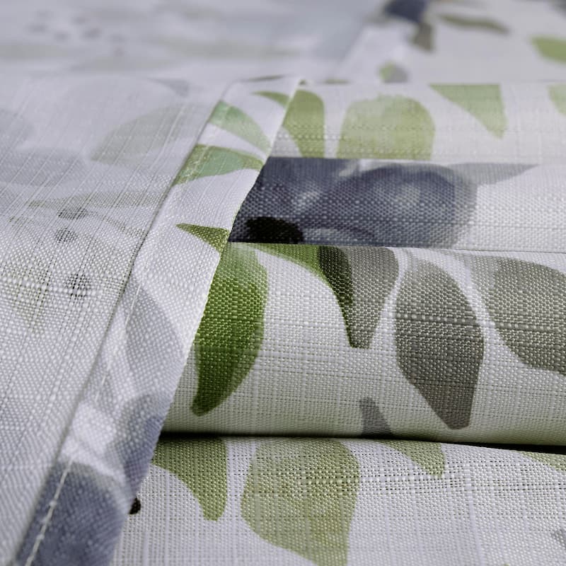 Exclusive Fabrics Blossom Printed Shower Curtains with Hooks Included, 71 Inches Long (1 Panel)
