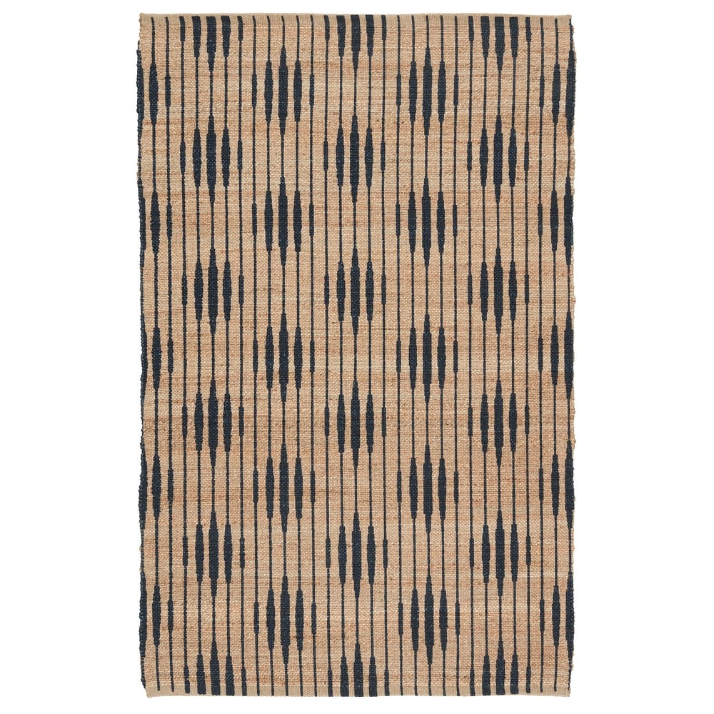 Marotte Handmade Trellis Natural/ Navy Area Rug