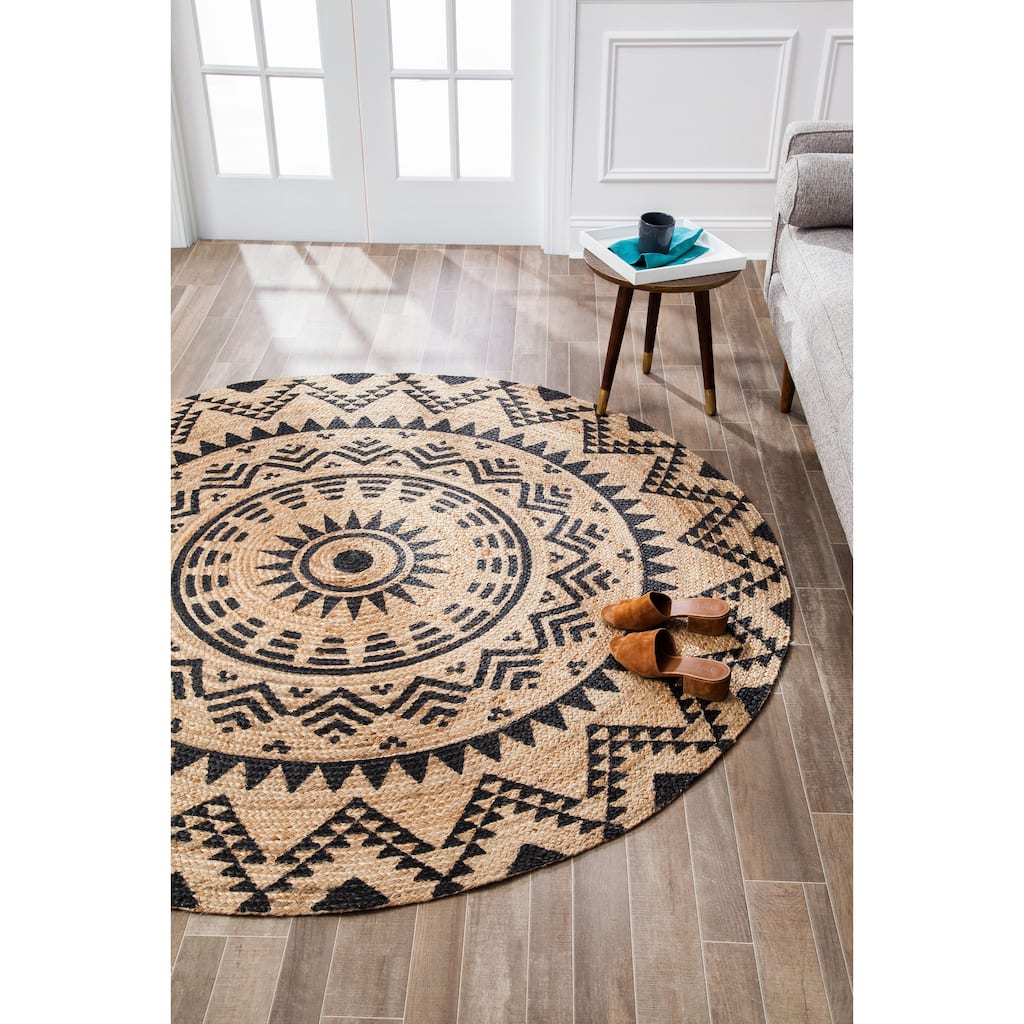 Cortez Tribal Round Area Rug