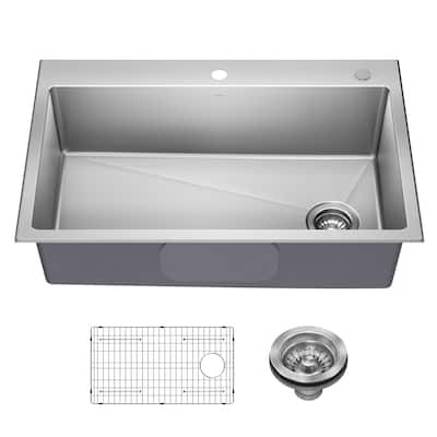 Kraus KHT640-33 Fairlane 33" Drop In Single Basin Stainless Steel