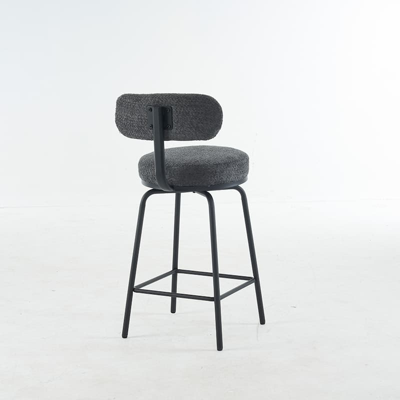 Upholstered Swivel Bar Stools Side Chairs Set of 2