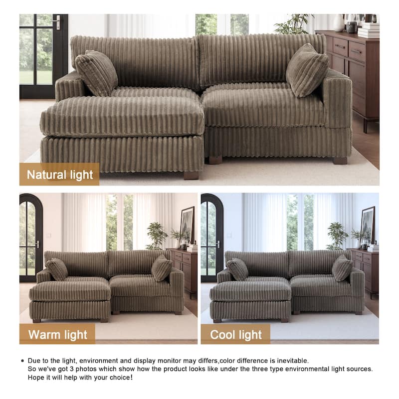 Oversized Plush Modular Sectional Sofa Set L Shaped Couch