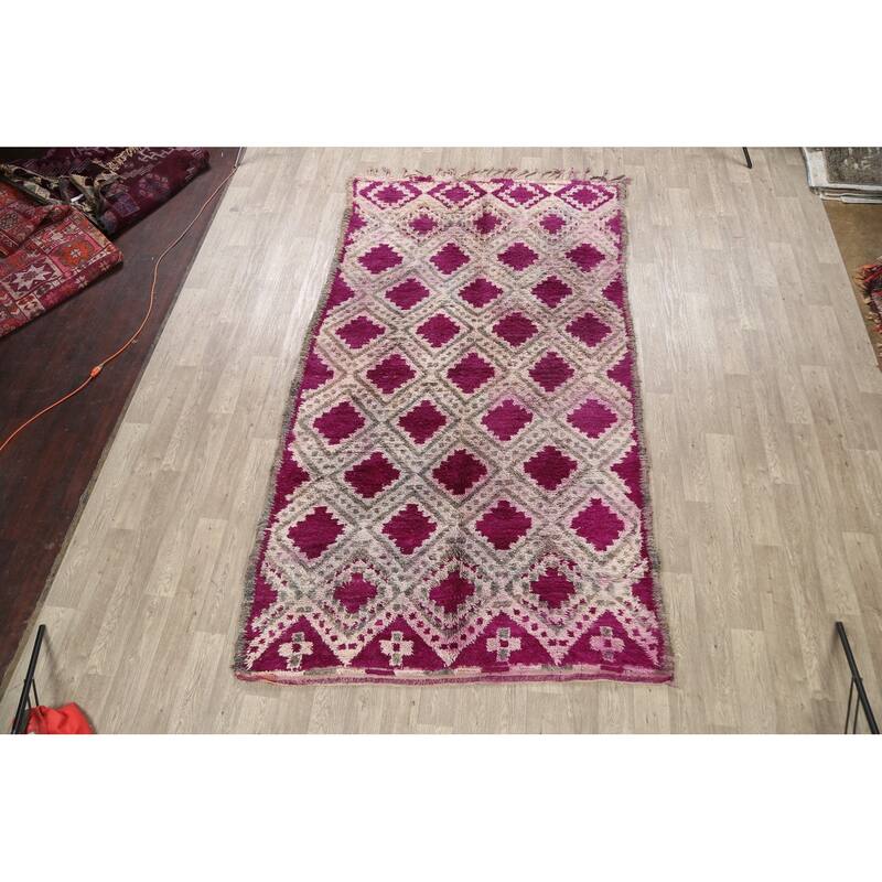 Tribal Moroccan Oriental Home Decor Area Rug Wool Hand-knotted Carpet - 5'11" x 10'10"