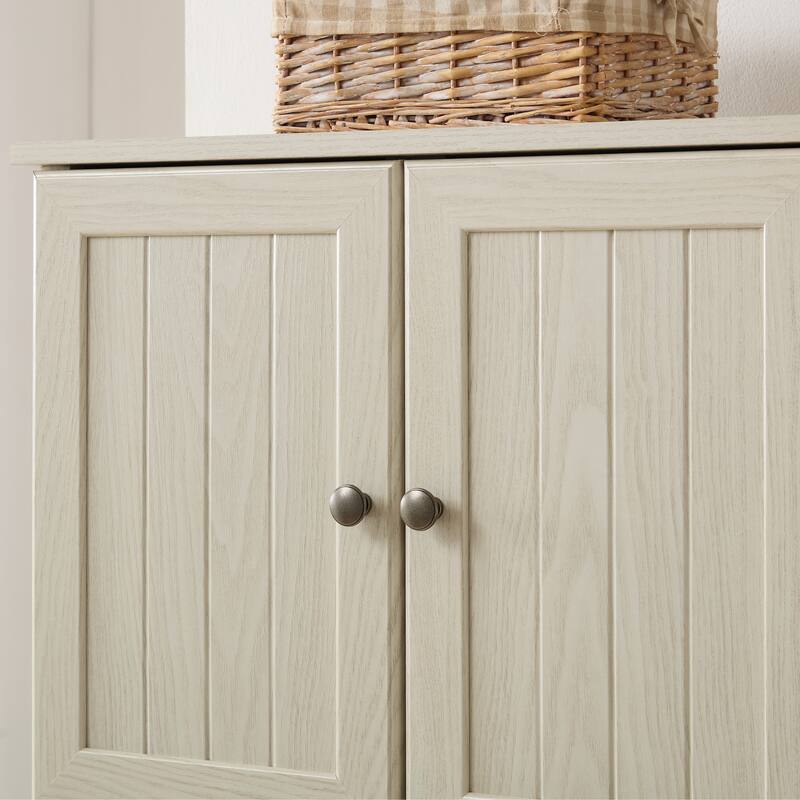 72.4 in Tall Storage Cabinet with 8 Doors and 4 Shelves, Freestanding Bookshelf Pantry Cabinet for Living Room