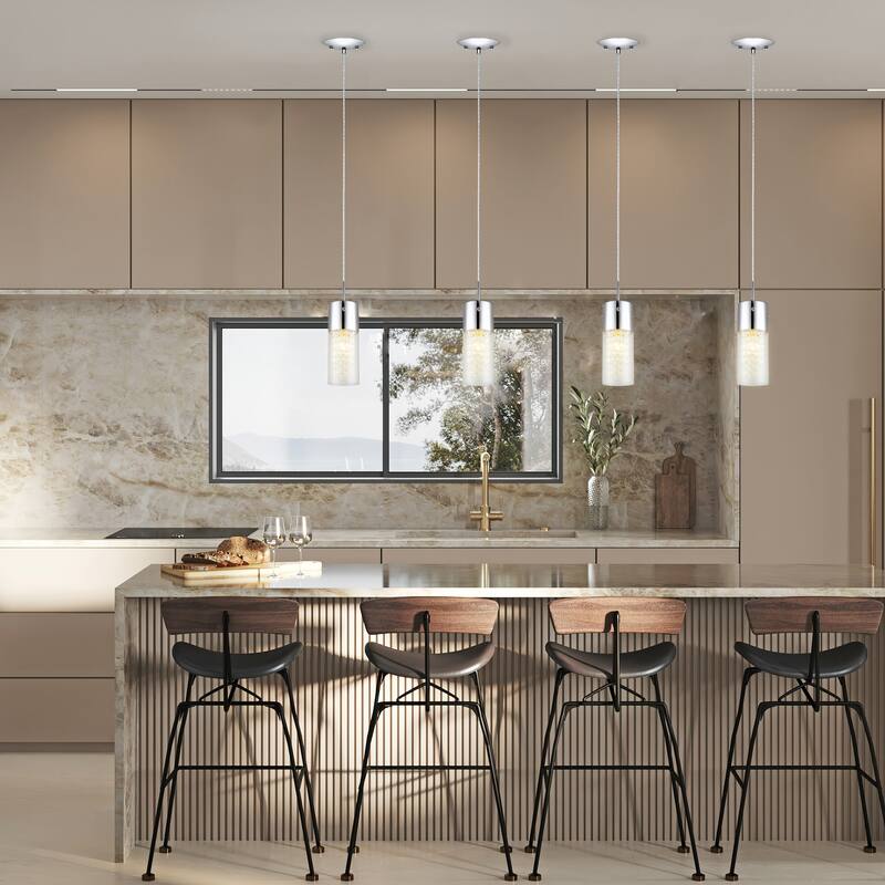 Eglo Diamond 1-light Chrome Pendant with Crystal Strands - Chrome