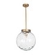 preview thumbnail 3 of 4, Uttermost 21622 Gaia 15" Wide Pendant with Water Glass Shade