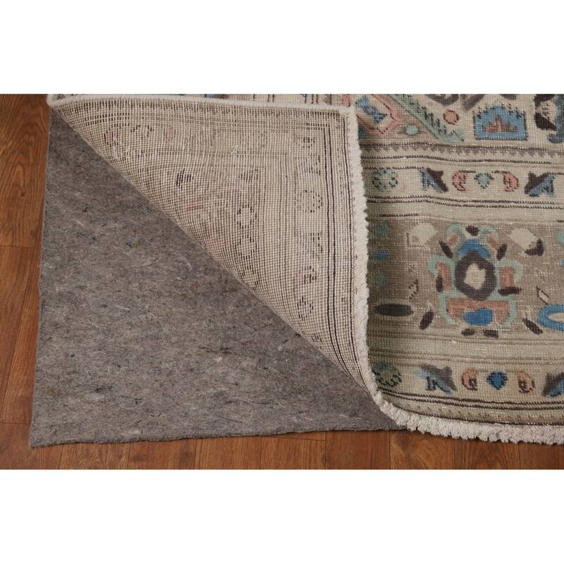 Geometric Tabriz Persian Area Vintage Rug Handmade Wool Carpet - 7'10"x 11'1"