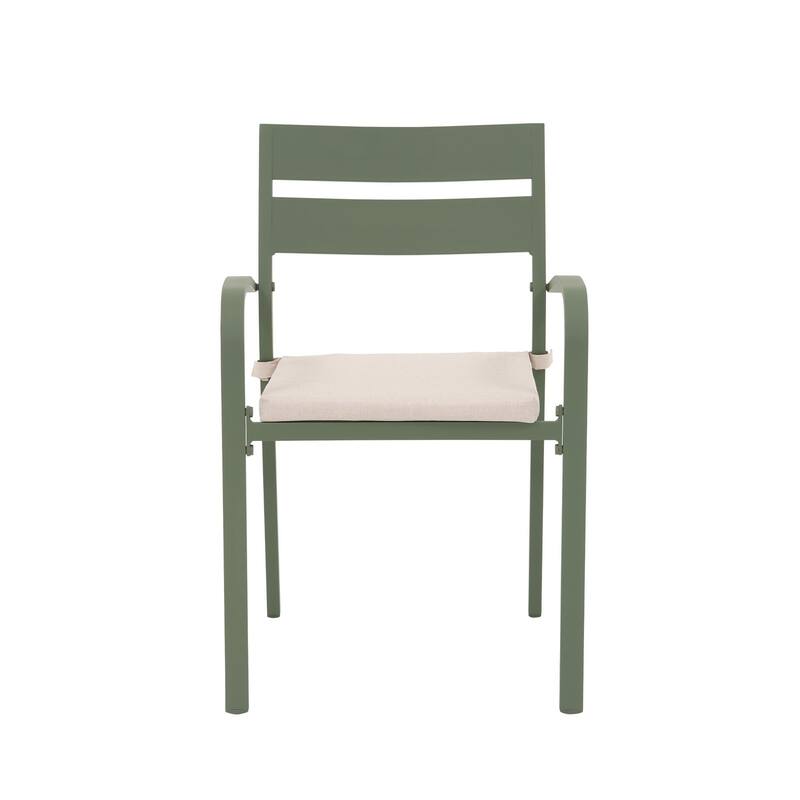 Outdoor 9-piece Aluminum Dining Set Stackable Chairs and Extendable Table