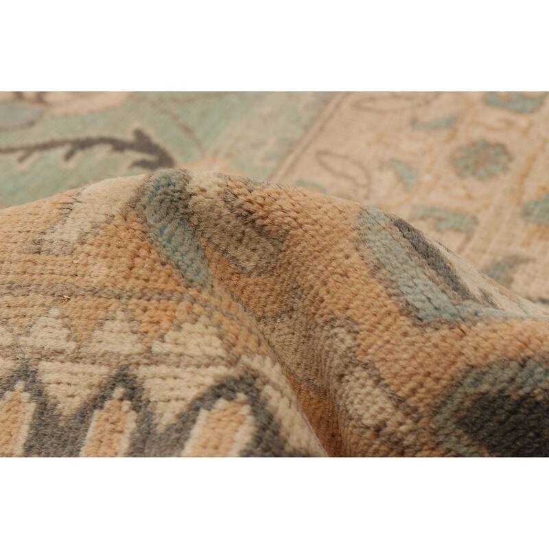 ECARPETGALLERY Hand-knotted Finest Ghazni Copper, Green Wool Rug - 6'8 x 9'2