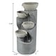 preview thumbnail 11 of 9, Modern Gray Cement Tiered Bowls Outdoor Fountain with Lights
