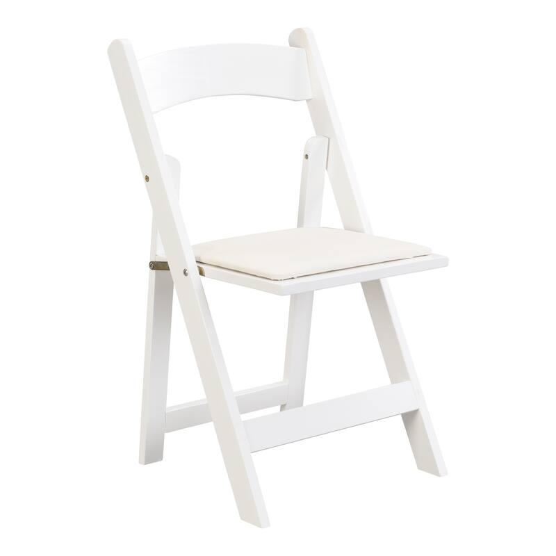 Beige+White 16.1" Folding Accent Chair (Set of 4)
