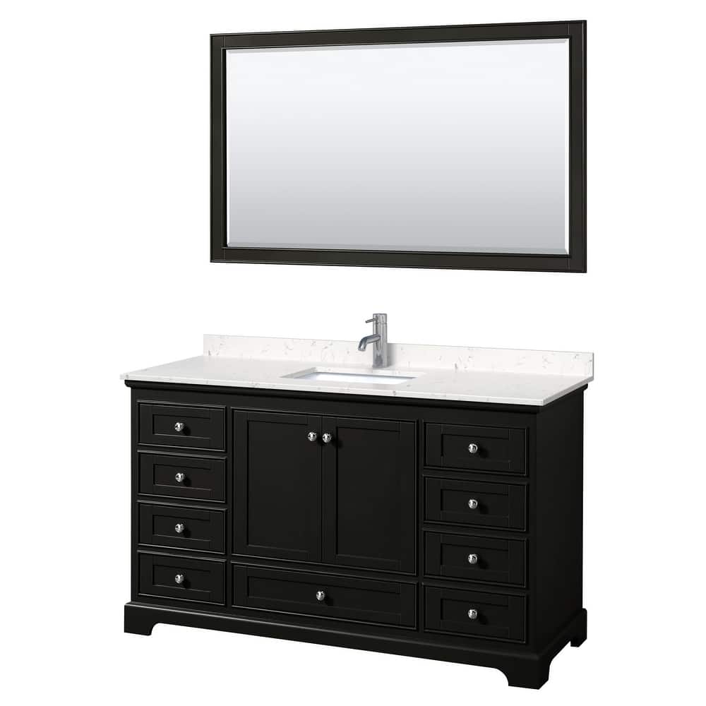 Wyndham Collection Deborah 60" Free Standing Single Basin Vanity Set