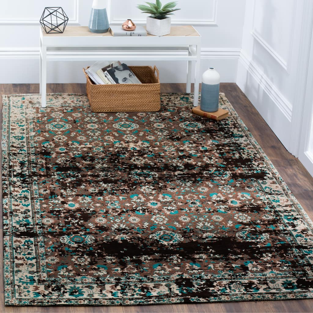 SAFAVIEH Classic Vintage Boho Netty Distressed Oriental Cotton Rug