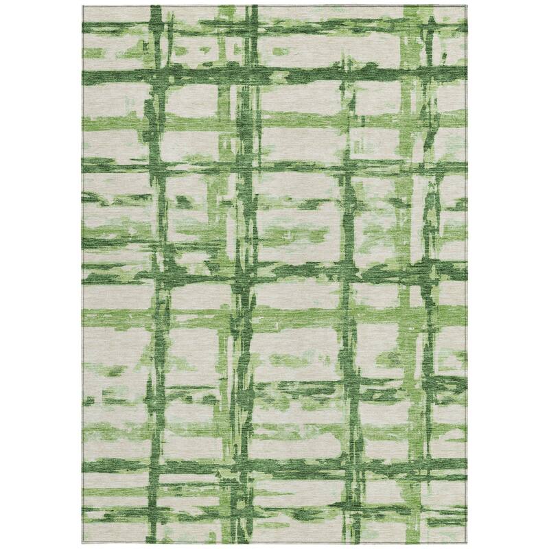 HomeRoots Striped Transitional Rectangle Outdoor Rug
